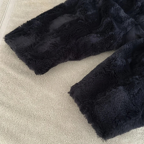 TINY EDITIONS for Anthropologie Equinox Dark Blue Faux Fur Jacket, Size Small - Picture 15 of 16